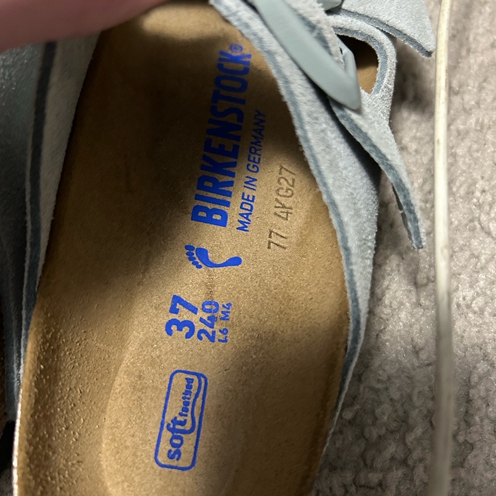 Birkenstock Arizona Soft Footbed Sandals - Women's Pure Sage Suede size 37 (6) - Picture 6 of 6